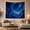 Cosmic Clouds, variant on Crescent Moon and Stars Against Billowy Clouds Dreamy Celestial for Space Lovers Celestial Wall Art Decor Housewarming Gift Tapestry Wall Hanging for Bedroom and Living Room