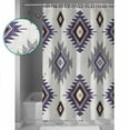 thumbnail image 3 of 72x78 Inch Shower Curtain Purple Aztec Bathroom Decor Waterproof Fabric Bathtub Bath Curtains Decorative Southwest Boho Abstract Gray Geometric Extra Long Shower Curtain Set with Hooks, 3 of 6