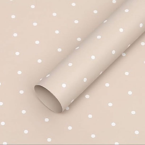 Zhuge Flores, regalos, papel para envolver regalos, flores con pequeños puntos a prueba de agua, papel para envolver regalos (color desnudo)