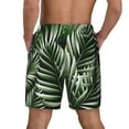 thumbnail image 3 of Kdxio Tropical Palm Leaves1 Print Men'S Swim Trunks With Compression Liner 7 Inch Inseam Quick Dry Swim Shorts, 3 of 7