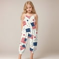 thumbnail image 2 of gdxvjhbj Girls Jumpsuits Summer Girls Jumpsuit Girl Summer Romper Pants Kids Long Spring Rompers with Pockets Size 7-8 (Red,7-8 Years), 2 of 5