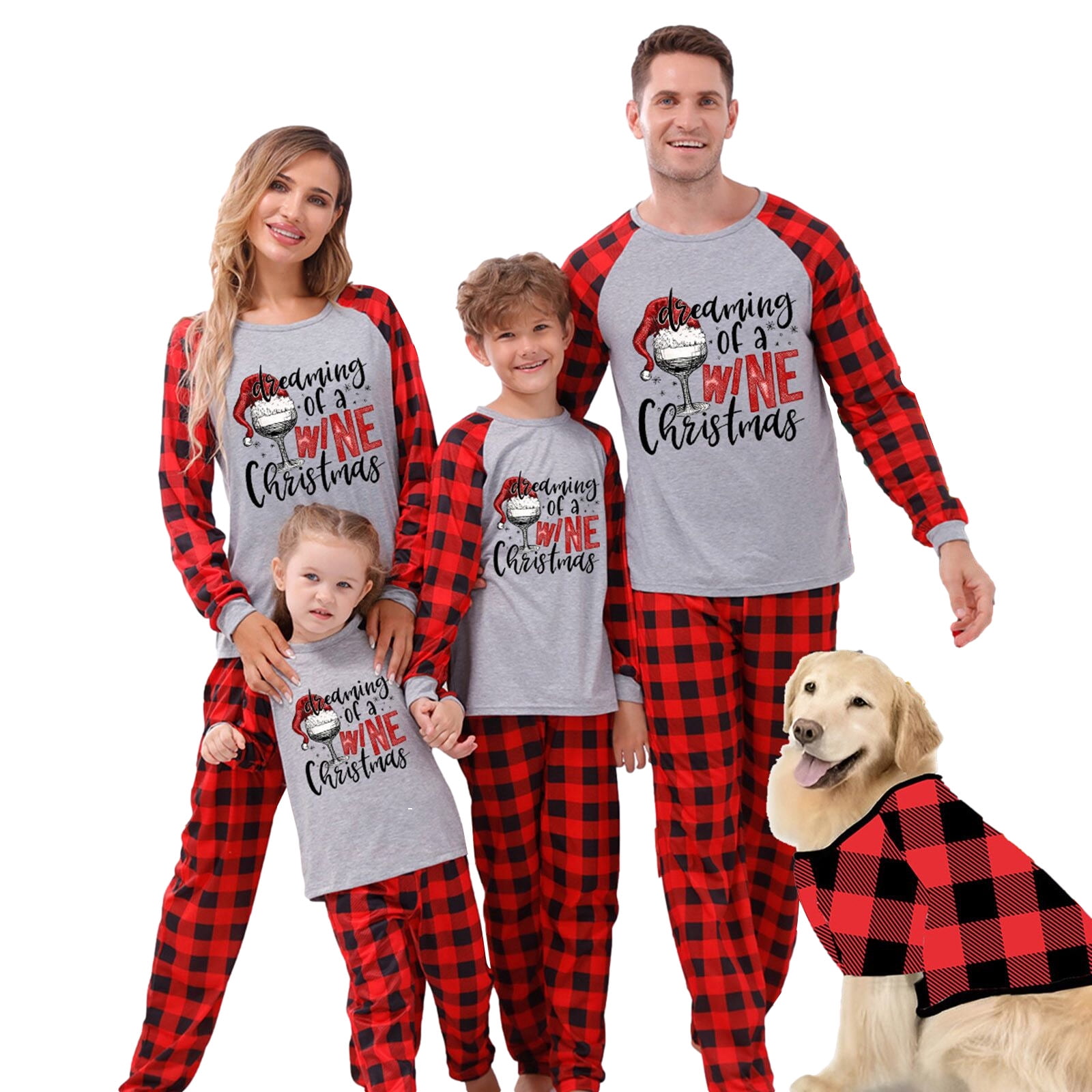 Christmas Pajamas for Family Matching Sets with Pets Pjs Christmas ...