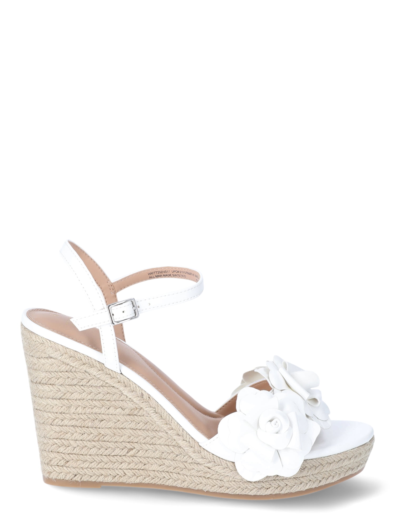 Time and Tru Women's Flower Wedge Sandals