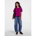 thumbnail image 3 of Scenario Women's Textured Top with Short Puff Sleeves, Sizes XS-XXXL, 3 of 6