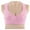 Pink, variant on purcolt Front Closure Wire Free Bras for Women, Plus Size Push Up Bra Full-Coverage Shaping Brassiere Comfy Lightly Breathable Bralettes Fashion Print Vest Style Underwear for Everyday Wear