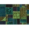 thumbnail image 1 of Ahgly Company Indoor Rectangle Patchwork Turquoise Blue Transitional Area Rugs, 8' x 10', 1 of 4