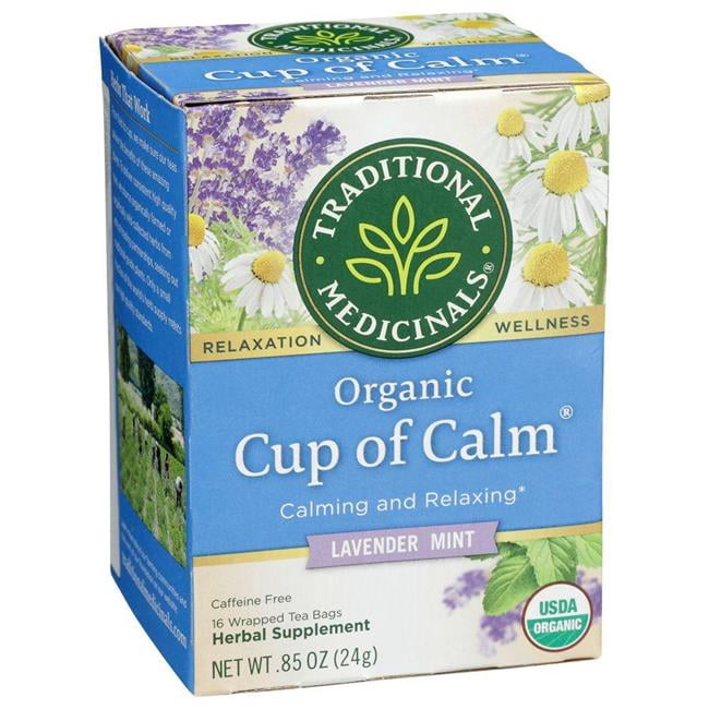 (4 pack) Traditional Medicinals Tea, Organic Cup of Calm, Tea Bags, 16 Count
