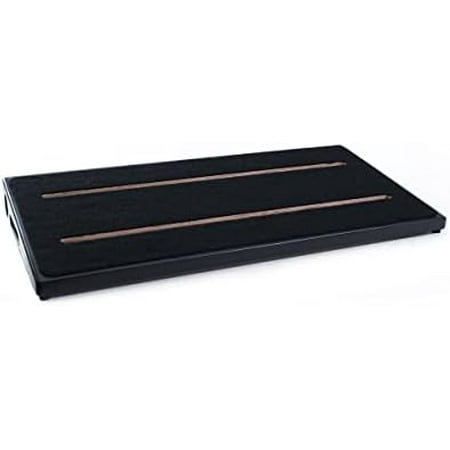 Midnight (Black) Hardwood Wooden Pedalboard for Effects Pedals and Case Size 4