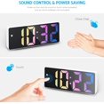 thumbnail image 4 of Despertador digital, reloj digital con pantalla LED, muestra la temperatura y la fecha, despertador matutino con función de repetición, control por voz, funciona con USB/batería, carcasa negra y núme JAMW Sencillez, 4 of 5