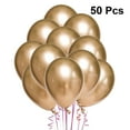 thumbnail image 2 of FELTECHELECTR 50 globos de látex grueso de 25 cm, color metálico, para fiestas (dorados), 2 of 7
