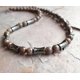 thumbnail image 3 of Collar de hombre yuxing con perlas de coco naturales y cuentas de madera negras, 3 of 5
