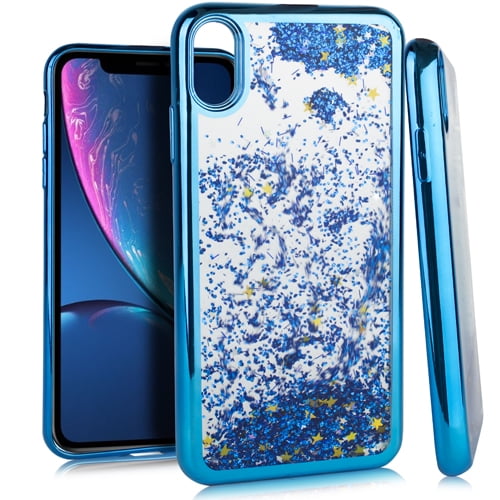 Iphone Xr 6.1 Chrome Glitter Motion Case Blue - Walmart.com - Walmart.com