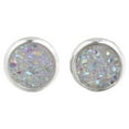 thumbnail image 1 of Round Earrings Eye-catching Eardrops Fine Electroplating Rhinestone Inlay and Fashionable Eardrops with Ear Studs Gorgeous Gift for Birthday Party Wedding White, 1 of 7