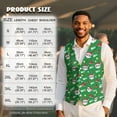 thumbnail image 7 of Yuyamidu Santa Claus Mens Suit Vest Business HO-HO-HO Formal Dress Vests for Men Green Christmas Casual Wedding Tuxedo Party Waistcoat Size 4XL, 7 of 7