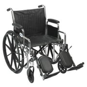 42 in. Wheelchair in Chrome Finish with Detachable Desk Arms (42 in. L x 24 in. W x 36 in. H (42 lbs.))
