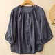 thumbnail image 1 of mfyjkho Tops Para Mujer, Camisa Informal A Rayas De Moda Para Mujer, Blusa De Manga Corta Con Botones Y Cuello Vuelto Tops De Tallas Grandes Xl, 1 of 2