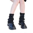 thumbnail image 1 of Flared Leg Warmers for Women Girls Lolitas Foot Cover Socks Gothic Harajuku Leg Cover Ballet Style Bow Middle Tube Socks off white, 1 of 5