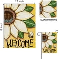 thumbnail image 2 of HGUAN Welcome Spring Summer Sunflower Decorative House Flag, Bee Garden Yard Outside Decorations, Farmhouse Outdoor Large Home Decor Double Sided, 2 of 7