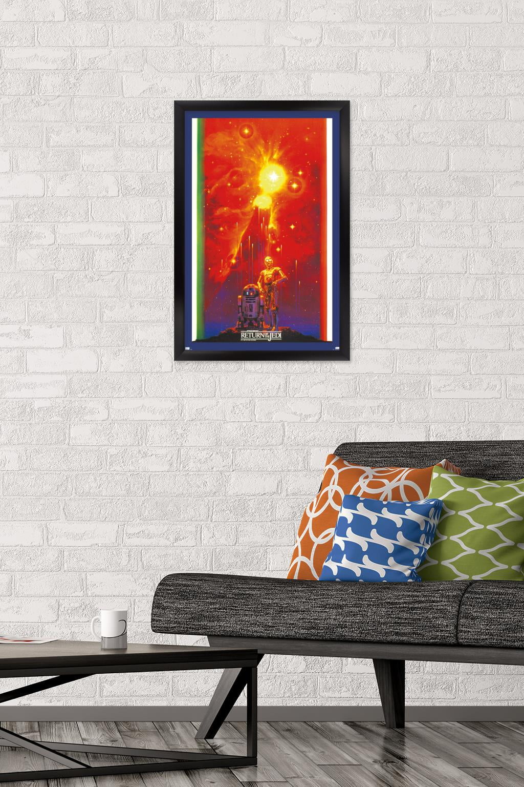 Star Wars: Return of the Jedi - Droid Celebration Wall Poster, 14.725" x 22.375" Framed