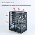 thumbnail image 3 of 4.3L Mini ITX Case, Clear Acrylic Panel, 360 Degree Cooling, Foot Pads, Mini PC Case for 1U FLEX Power Supply, 2.5" SSD, Black, 3 of 4