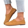 thumbnail image 6 of Fengqque Flats Shoes for Women Slip on Round Toe Comfortable Women's Flats Ballet Flats Shoes Loafers Brown 6(37), 6 of 9