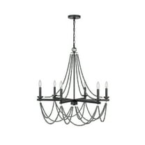 Tura 30 Inch Chandelier, Classic Chrome Beaded Candelabra Design