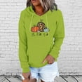 thumbnail image 2 of IROINNID Women's Long Sleeve Hoodie Mid-Length Print Leisure Pullover Tops Sweatshirt, Green, 2 of 6