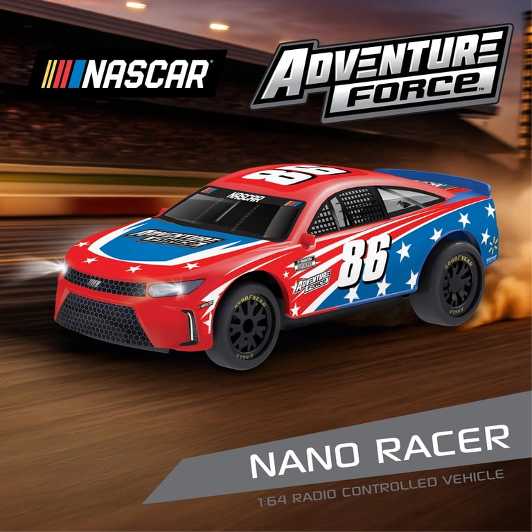 Adventure Force (1:64) RC NASCAR Nano Racer Red Stock Car, WR5