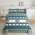 thumbnail image 2 of Manfei Green Blue White Bedding Comforter Set,Vintage Aztec Print Twin Comforter Sets,Boho bohemian Pattern Bedding Set For Girls Kids,Super Cozy Room Decor Reversible,2 Pieces, 2 of 8