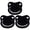 Black, variant on CutiePlusU Adult Sized Pacifier Dummy for Adult Big Shield 3 Pack-Blue Pink Purple