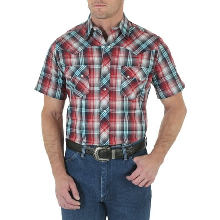 Mens Short Sleeve Western Shirt - Walmart.com