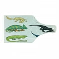thumbnail image 1 of Salamander Cutting Board, Pattern of Colorful Exotic Reptiles, Decorative Tempered Glass Cutting and Serving Board, in 3 Sizes, by Ambesonne, 1 of 2