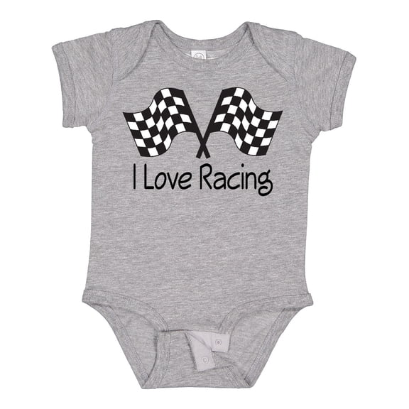 Inktastic I Love Racing Boys or Girls Baby Bodysuit