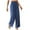 Blue, variant on Lenpel Palazzo Pants for Women Trendy Elastic High Waisted Wide Leg Work Dress Pants Business Casual Trousers(Black,Small)