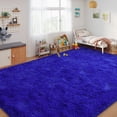 thumbnail image 4 of Janvonne Area Rugs for Living Room,8x10ft Soft Fluffy Shaggy Indoor Floor Carpet for Bedroom,Dorms, Nursery Rooms, Home Decor Aesthetic,Bright Blue, 4 of 8