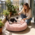 thumbnail image 7 of Calming Donut Pet Bed for Small Dogs Cats, Soft Cuddler Cushion, Washable Cozy Round Mat, 40x40cm, 7 of 7