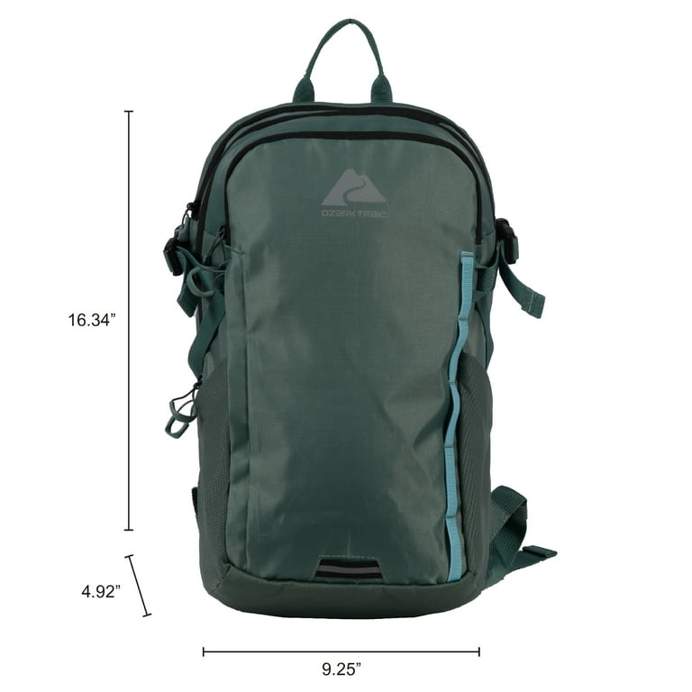 Ozark Trail Hydration-Compatible Juniper 14L Daypack, Green