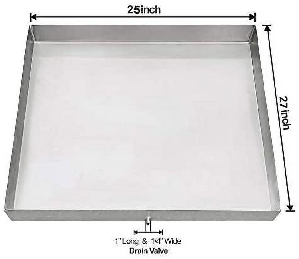 Washing Machine Drip Pan - 24x24, Drain Hole Included