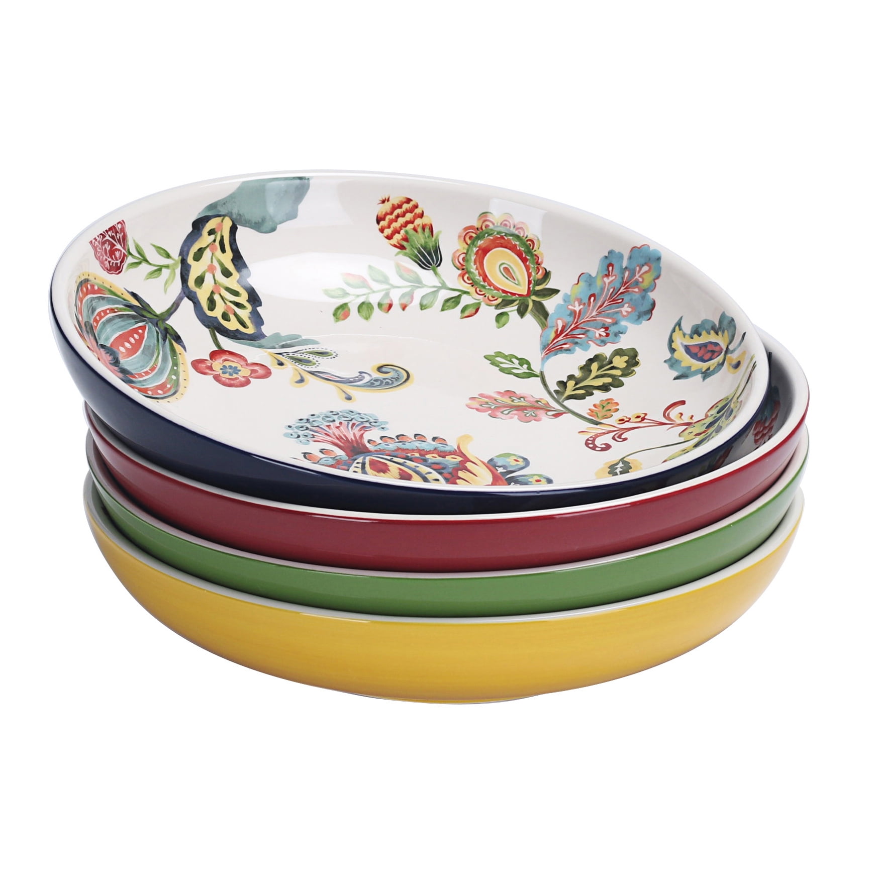 Details about   Bico Red Spring Birds Ceramic 35oz Dinner Bowls & & Set of 4 Salad for Pasta 