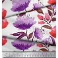 thumbnail image 2 of Soimoi Cotton Jersey Fabric Leaves & Floral Artistic Printed Fabric 1 Yard 58 Inch Wide, 2 of 3
