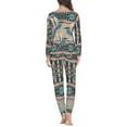thumbnail image 3 of Suhoaziia Sleepwear Set Southwest Aztec Hummingbird Durable Long Sleeve Top & Pants Family Gift Fit Womens Size L,Elastic Aesthetic Nightwear Home Life Walking Daily Wear, 3 of 4