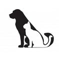 thumbnail image 2 of Black Silhouette Dog and Wall Decal by Wallmonkeys Peel and Stick Graphic (24 in W x 21 in H) WM86444, 2 of 4