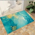 thumbnail image 2 of Blue Carpet 3x5ft, Vintage Gilded Abstract Entrance Mat, Soft with Non-Slip Backing Machine Washable Rugs for Door Mats Porch Hotels, 2 of 7