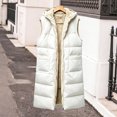 thumbnail image 4 of MexChoioe Mens Long Sherpa Lined Hooded Vest Full Zip Warm Thick Outerwear Fall Winter Casual Vest for Mens, 4 of 4
