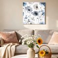 thumbnail image 6 of Canvas Wall Art Spring Floral Canvas Art Print Watercolor Grey Blue Flower Pictures Wall Decor for Living Room Bedroom Artwork Decorations Stretched Framed Ready to Hang 12"x12", 6 of 9