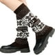 thumbnail image 4 of Thickened Christmas Socks With Snowflake Deer Patterns Winter Warm Ankle Cuffs Cozy Knitted Leg Warmers Stacking Socks And Woolen Sock Covers For Fall Winter, 4 of 6