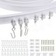 thumbnail image 3 of Juego de rieles curvos para cortinas de 5 m Riel flexible de acero de plástico en forma de U y L con juego de accesorios, 3 of 4