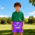 thumbnail image 6 of Twczz Boys Funny Graphic Swim Trunks with Pockets- Quick Dry Elastic Waist Drawstring Beach Shorts Purple Size 6, 6 of 6