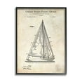 thumbnail image 2 of Stupell Industries Vintage Sailboat Watercraft Diagram Patent Text Blueprint Framed Wall Art, 11 x 14, Design by Karl Hronek, 2 of 5
