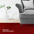 thumbnail image 4 of Furnishmyplace Modern Plush Solid Color Rug - Pet Friendly, Made in USA, Red Area Rugs 5' x 8', 4 of 11